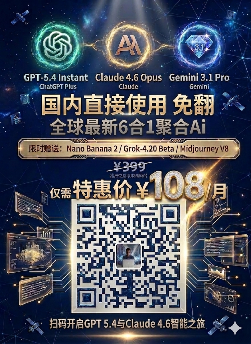 AI 六合一系统二维码海报